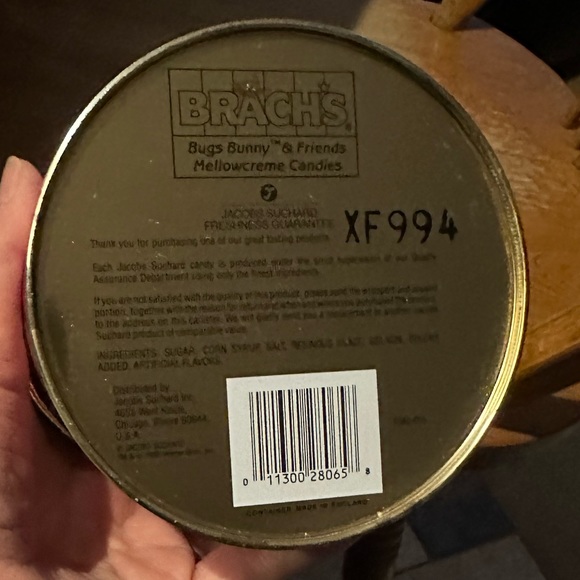 VTG 1990 LOONEY TUNES BUGS BUNNY BRACHS VALENTINE TIN WARNER BROS no chocolate - Picture 11 of 11